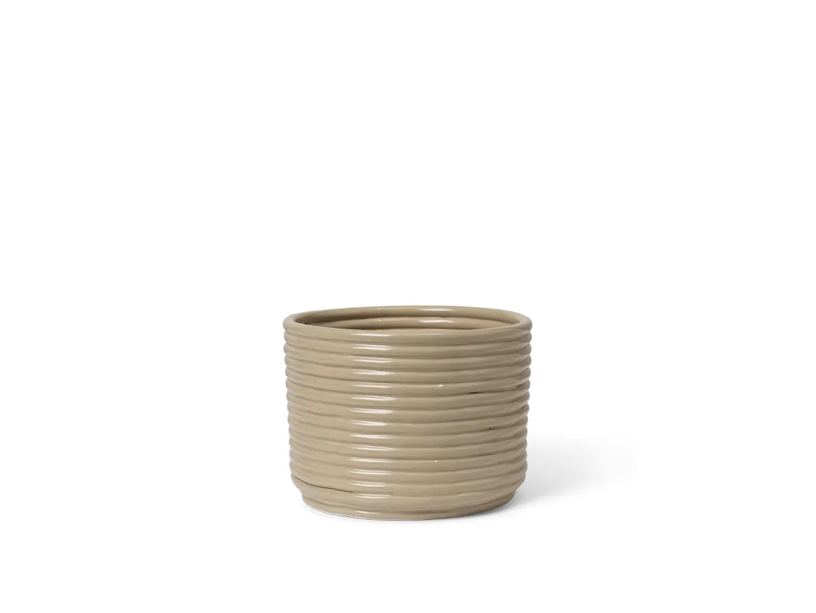 Ferm Living - Corduroy Pot - Urtepotte - Cashmere - Ø: 20 x H: 15 cm Ferm Living - Corduroy Pot - Urtepotte - Cashmere - Ø: 20 x H: 15 cm