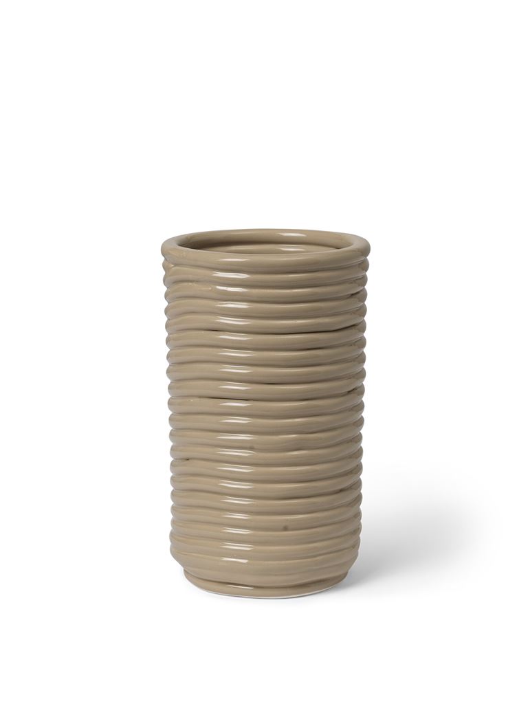 Ferm Living Corduroy Vase - Cashmere Ferm Living Corduroy Vase - Cashmere