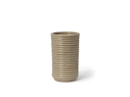 Ferm Living - Corduroy Vase - Vase - Cashmere - Ø: 12 x H: 21 cm