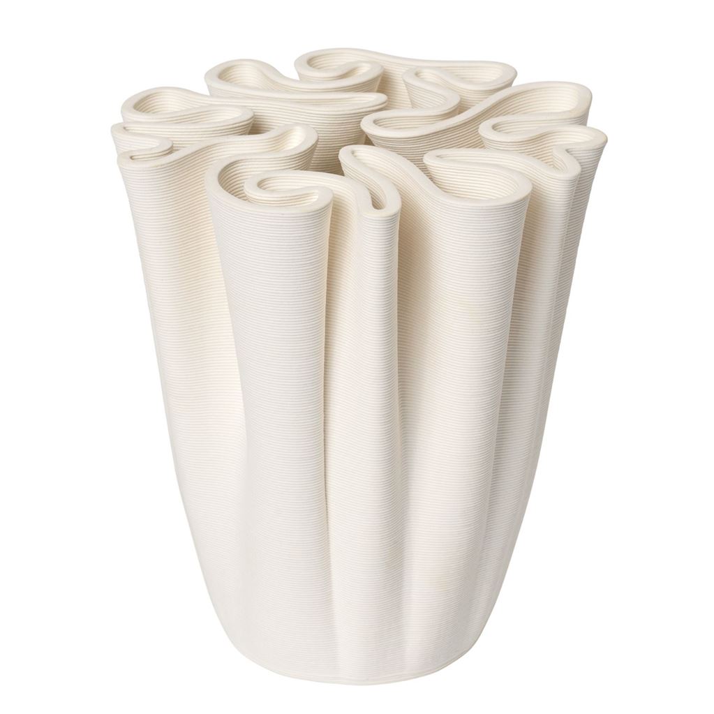 Ferm Living Dedali Vase H: 18 cm - Off-White Ferm Living Dedali Vase H: 18 cm - Off-White
