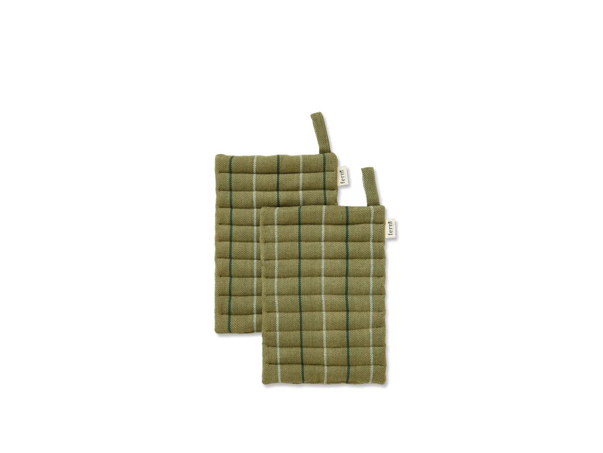 Ferm Living - Ito Pot Holder - Set Of 2 - Grydelapper - Set of 2 - Seaweed - B: 16 x H: 24 x D: 2 cm Ferm Living - Ito Pot Holder - Set Of 2 - Grydelapper - Set of 2 - Seaweed - B: 16 x H: 24 x D: 2 cm