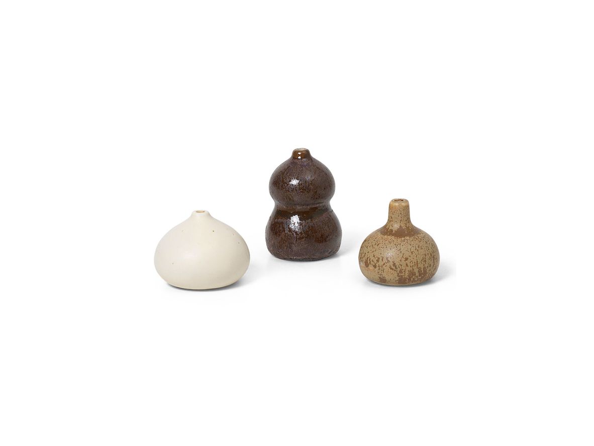 Ferm Living - Komo Mini Vases - Set of 3 - Vase - Multi Farvet - W8,5 x H3,6 x D3,2 cm Ferm Living - Komo Mini Vases - Set of 3 - Vase - Multi Farvet - W8,5 x H3,6 x D3,2 cm