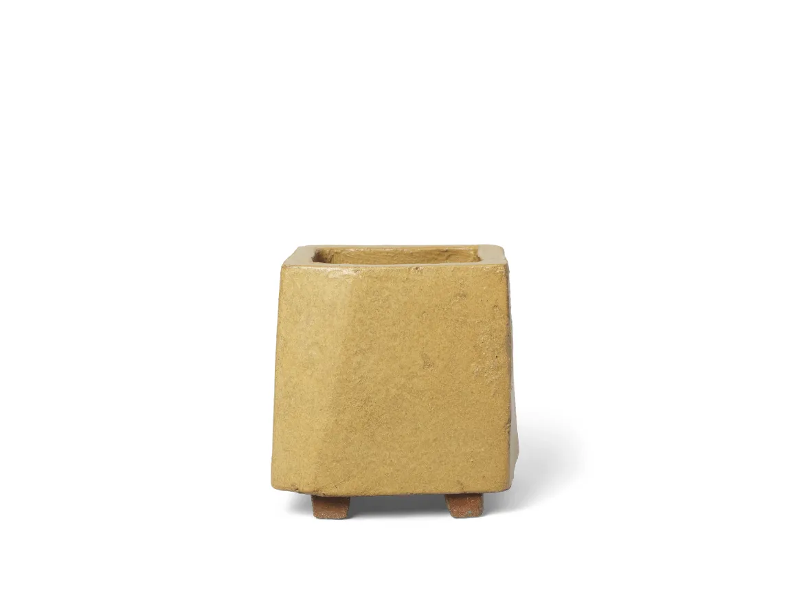 Ferm Living - Kurinu Pot - Urtepotte - Honey - B: 15.5 x H: 16 x D: 16 cm Ferm Living - Kurinu Pot - Urtepotte - Honey - B: 15.5 x H: 16 x D: 16 cm