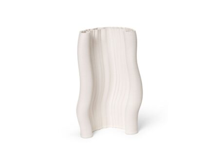 Ferm Living - Moire Vase - Vase - Offwhite - W19 x H30 x D12 cm