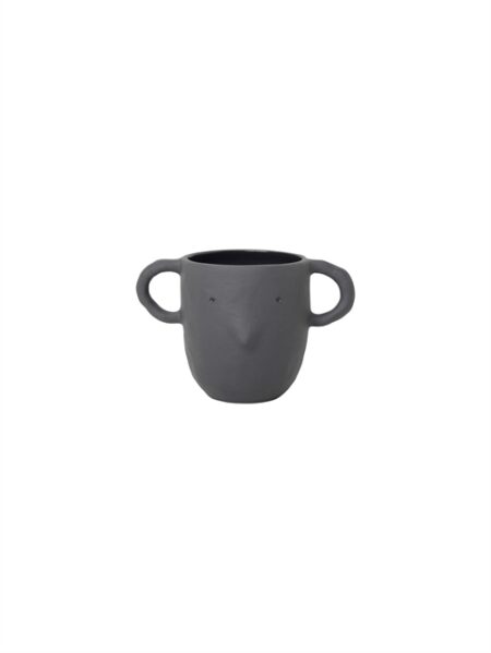 Ferm Living Mus Plant Pot Large H: 12 cm - Dark Grey