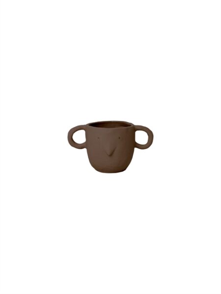 Ferm Living Mus Plant Pot Small H: 9 cm - Red Brown OUTLET