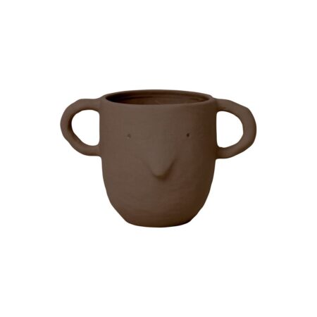 Ferm Living - Mus Plant Pot - Urtepotte - Red Brown - W16 x H9 x D9 cm (Small)