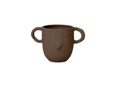Ferm Living - Mus Plant Pot - Urtepotte - Red Brown - W19 x H12 x D10,5 cm (Large)