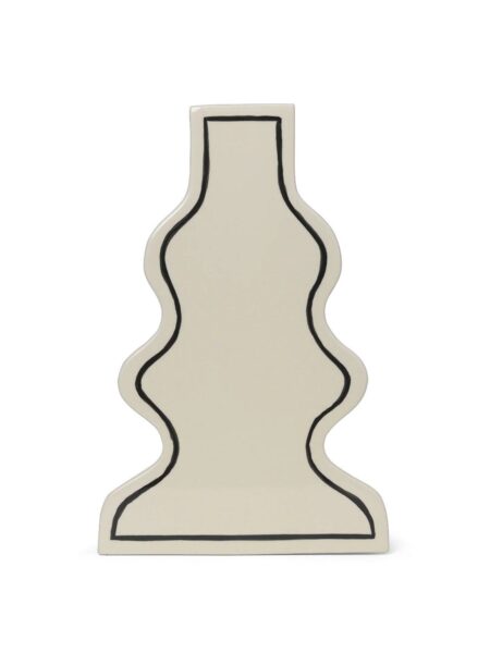 Ferm Living Paste Vase Curvy H: 36 cm - Off-White