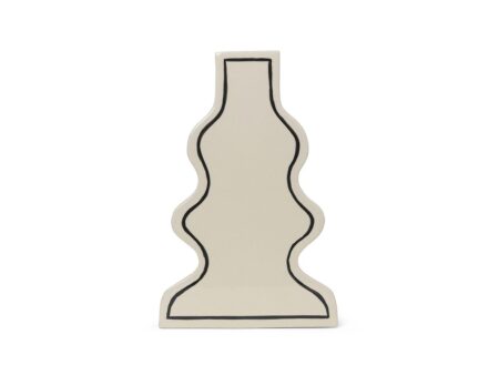 Ferm Living - Paste Vase - Vase - Curvy - Off-white - W12 x H35 x D9 cm