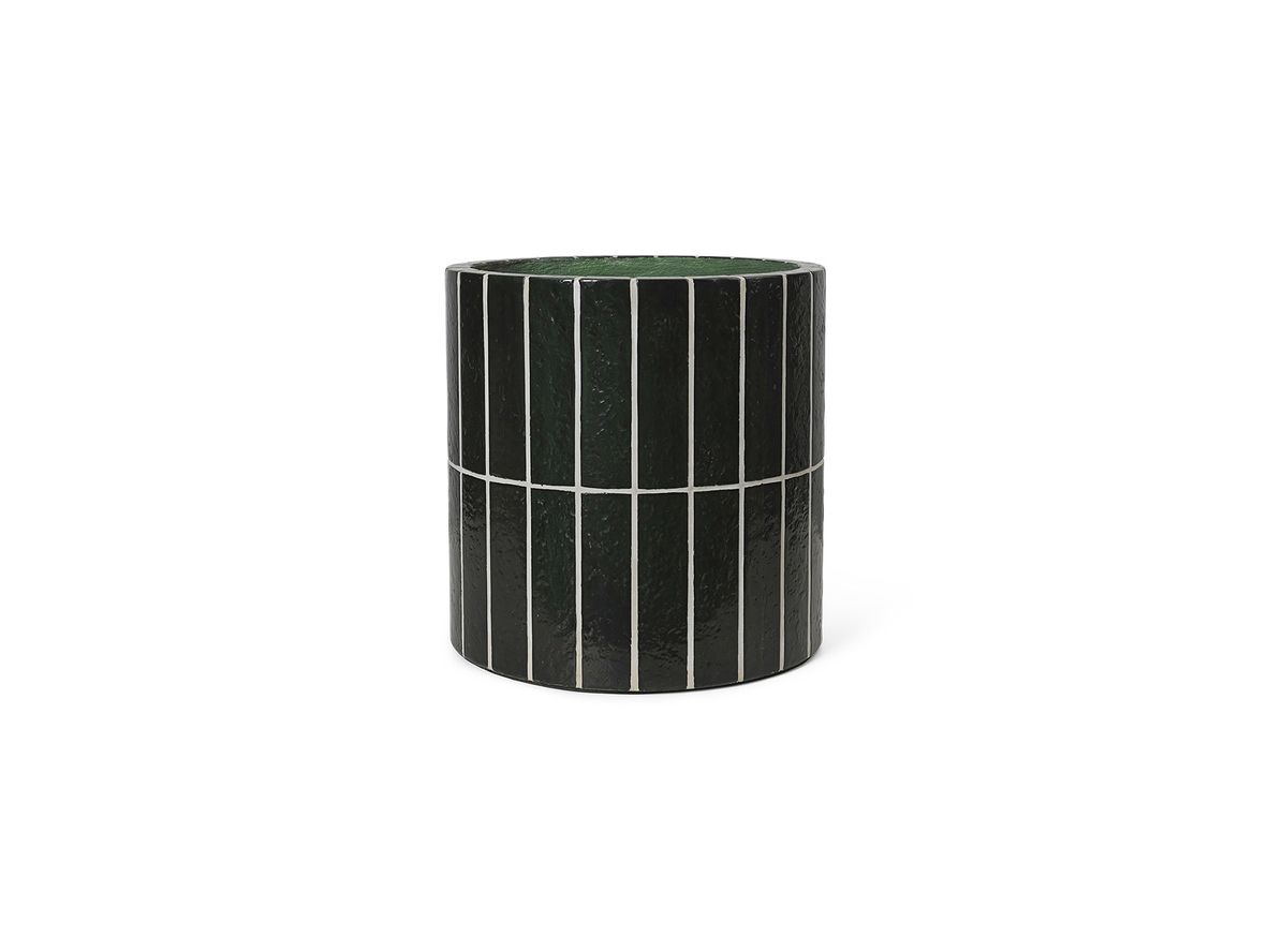 Ferm Living - Pillar Plant Pot - Krukke - Dark Green - Ø40 x H40 cm Ferm Living - Pillar Plant Pot - Krukke - Dark Green - Ø40 x H40 cm