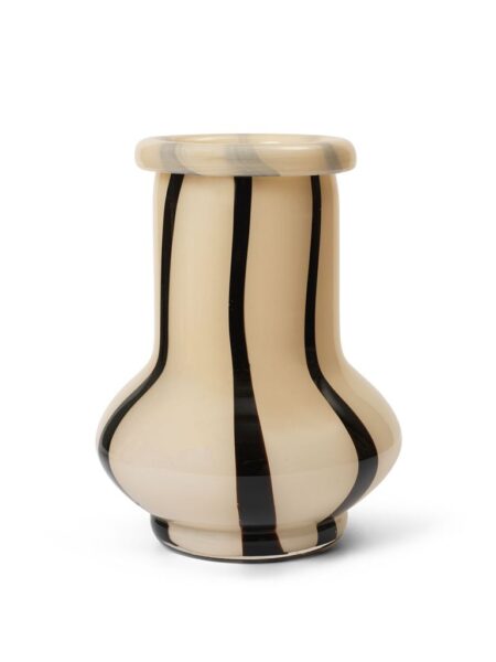 Ferm Living Riban Vase Large H: 24 cm - Glass/Cream FORUDBESTIL: START AUGUST 2024