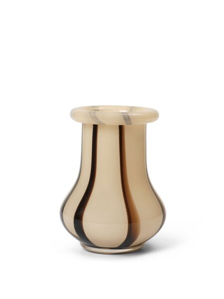Ferm Living Riban Vase Small H: 15 cm - Glass/Cream