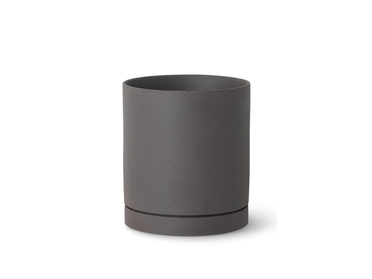 Ferm Living - Sekki Pot - Urtepotte - Charcoal Large - Ø: 15,5 - H: 17,5 Ferm Living - Sekki Pot - Urtepotte - Charcoal Large - Ø: 15,5 - H: 17,5