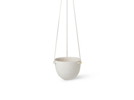 Ferm Living - Speckle Hanging Pot - Urtepotte - Large - Off-White - Ø20 x H15,5 cm