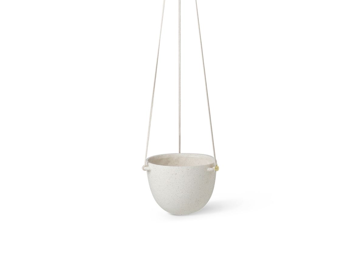 Ferm Living - Speckle Hanging Pot - Urtepotte - Large - Off-White - Ø20 x H15,5 cm Ferm Living - Speckle Hanging Pot - Urtepotte - Large - Off-White - Ø20 x H15,5 cm