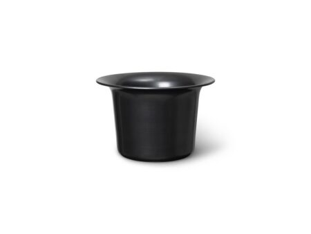 Ferm Living - Spun Alu Basket - Krukke - Low - Black - Ø37 x H24 cm