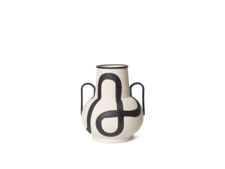 Ferm Living - Trace Vase - Vase - Trace Vase - Off-white - W33.5 x D32.5 x H37.5 cm