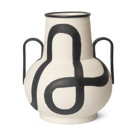 Ferm Living Trace vase Offwhite
