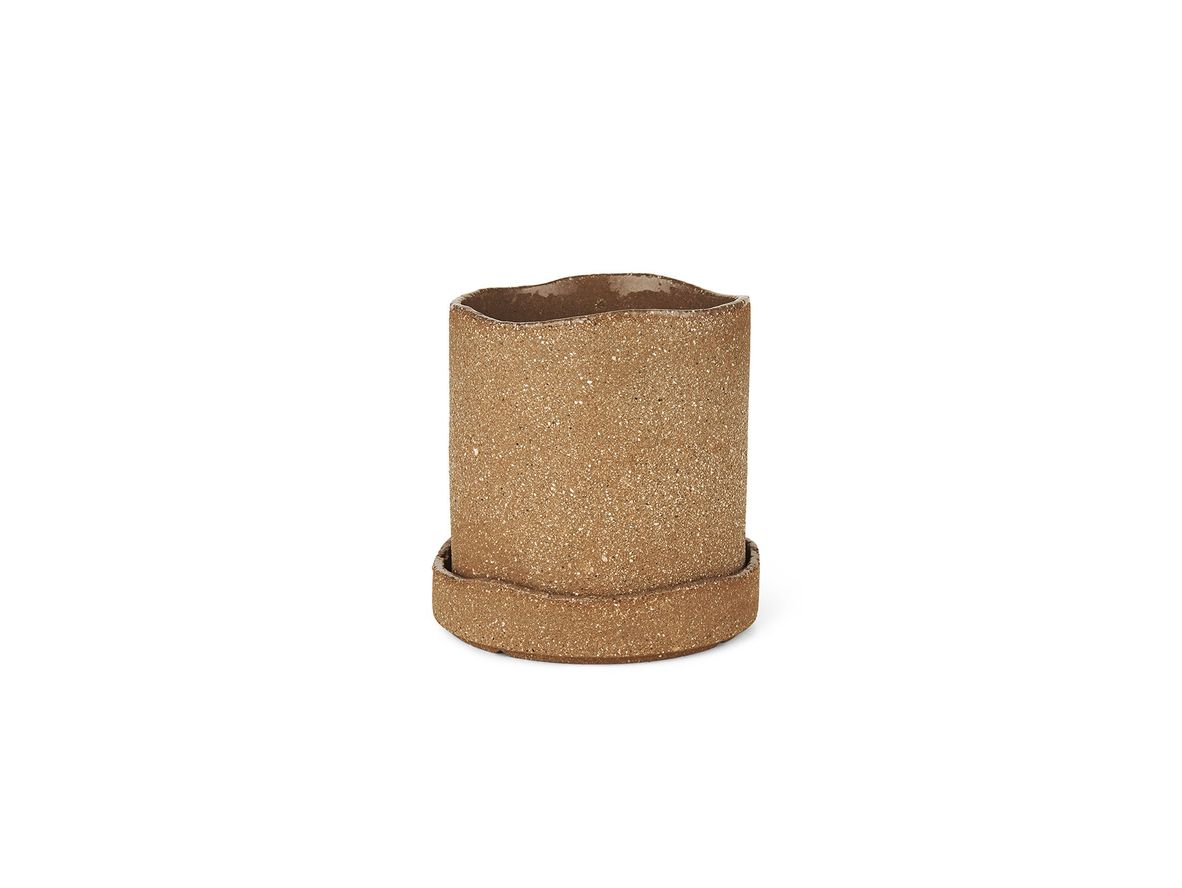 Ferm Living - Uneru Pot - Krukke - Brown - Small - H15 x Ø13 cm Ferm Living - Uneru Pot - Krukke - Brown - Small - H15 x Ø13 cm