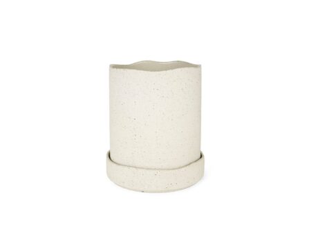 Ferm Living - Uneru Pot - Krukke - White - Large - H19,5 x Ø16 cm