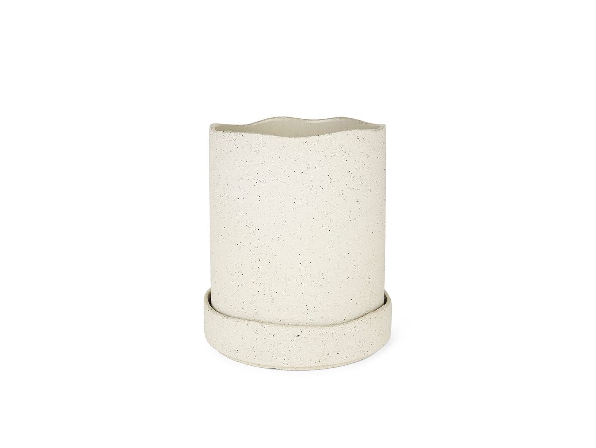 Ferm Living - Uneru Pot - Krukke - White - Large - H19,5 x Ø16 cm Ferm Living - Uneru Pot - Krukke - White - Large - H19,5 x Ø16 cm