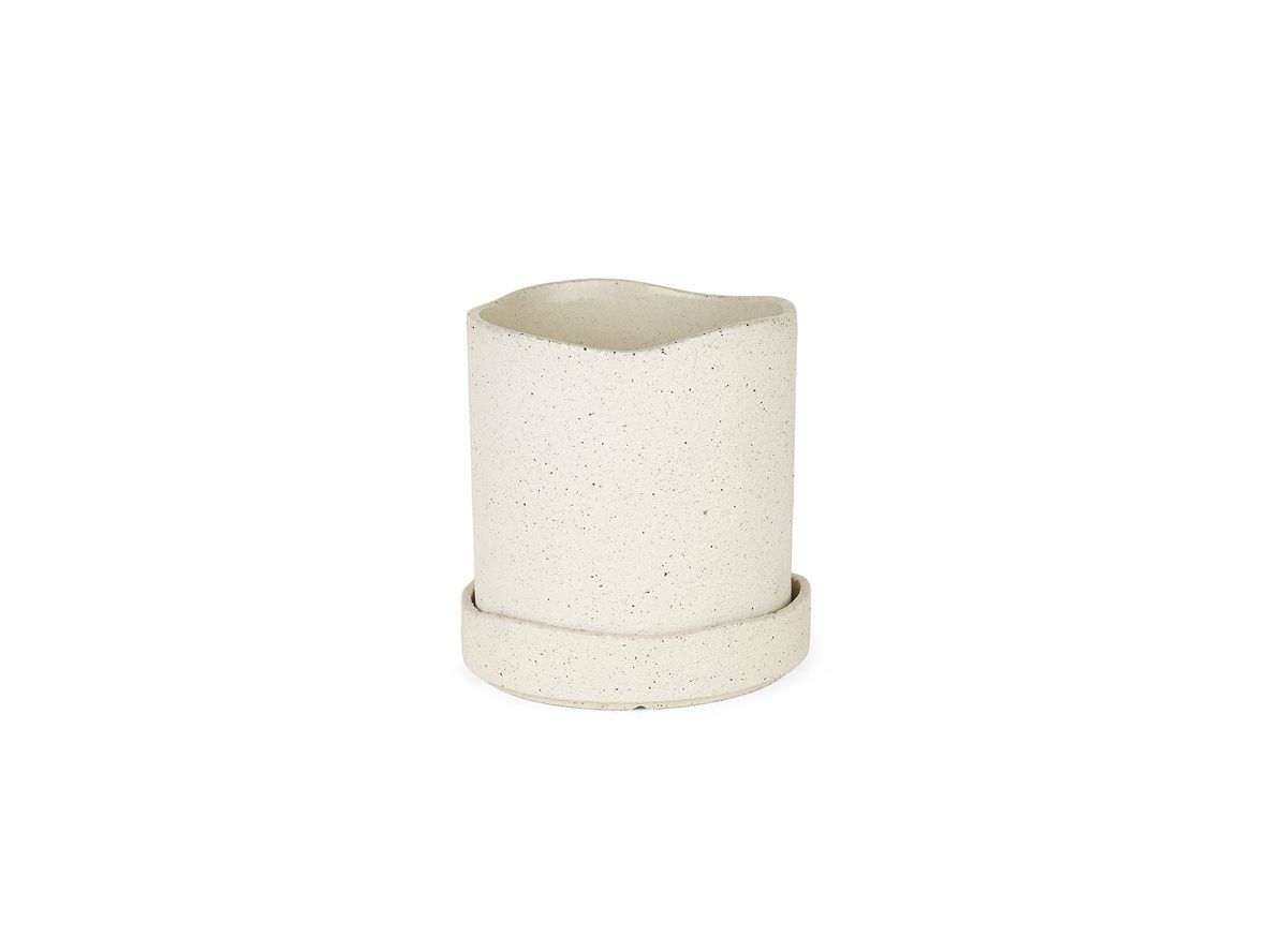 Ferm Living - Uneru Pot - Krukke - White - Small - H15 x Ø13 cm Ferm Living - Uneru Pot - Krukke - White - Small - H15 x Ø13 cm