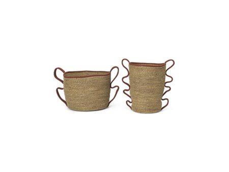 Ferm Living - Verso Baskets - Kurv - Brick - Ø34 x H31 cm