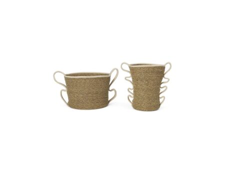 Ferm Living - Verso Baskets - Kurv - Off-white - Ø34 x H31 cm