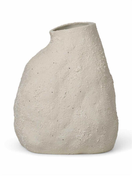 Ferm Living Vulca Medium Vase H: 36 cm - Off White Stone