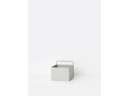 Ferm Living - Wall Box - Square - Plantestand - Lys Grå - W15,6 x H15,6 x D14,6 cm