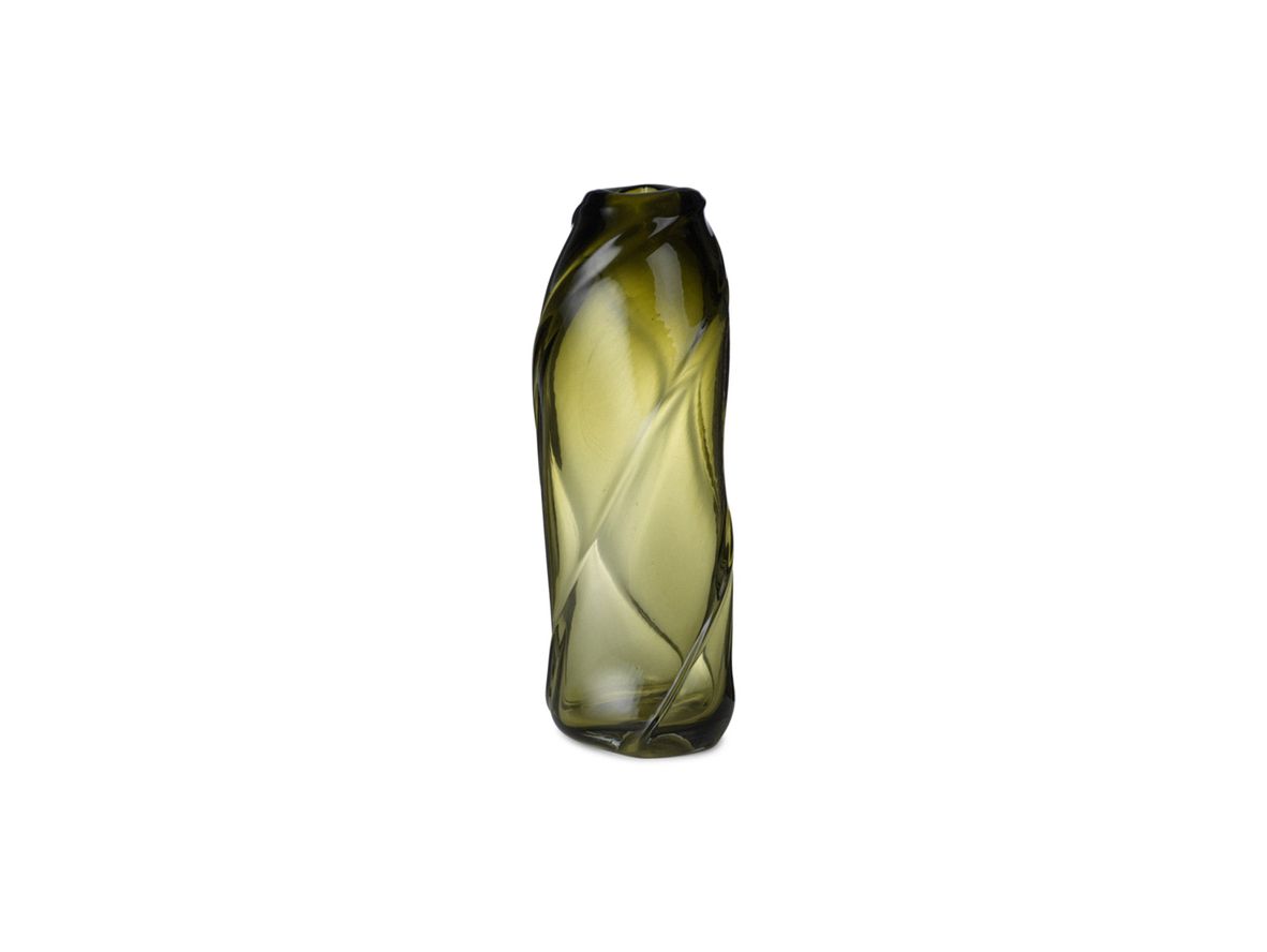 Ferm Living - Water Swirl Vase - Vase - Moss Green - W16 x H47 x D14 cm Ferm Living - Water Swirl Vase - Vase - Moss Green - W16 x H47 x D14 cm