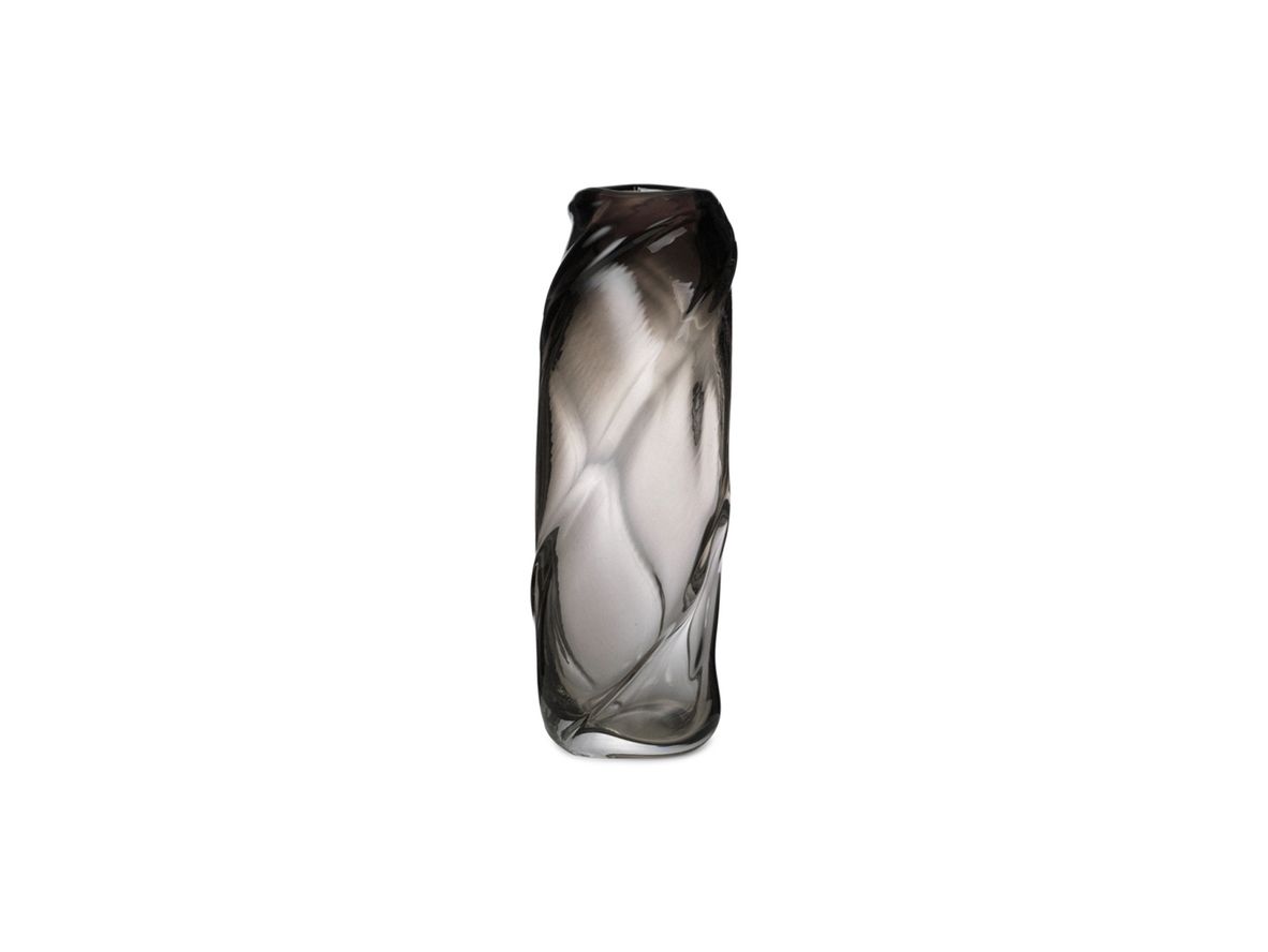 Ferm Living - Water Swirl Vase - Vase - Smoked Grey - W16 x H47 x D14 cm Ferm Living - Water Swirl Vase - Vase - Smoked Grey - W16 x H47 x D14 cm