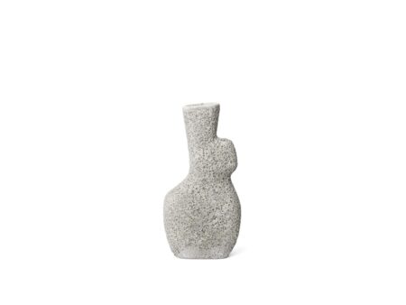 Ferm Living - Yara Vase - Vase - Yara Vase - Large - Grey Pumice - W18 x D9 x H35.5 cm