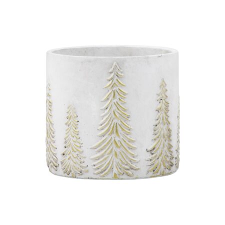 Festive Tree Plant Pot Grey