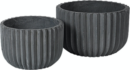 Fiber, Urtepotte, sort, H50x31 cm, fibercement