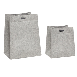 Filt kurve i lys grå - 2 stk.