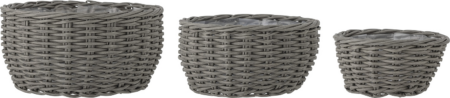 Fioria, Urtepotteskjuler, grå, polyrattan