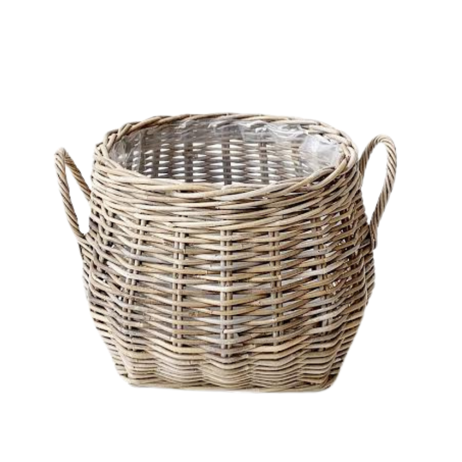 Fletkurv til planter i kube rattan | Ø40xH34,5 cm Fletkurv til planter i kube rattan | Ø40xH34,5 cm
