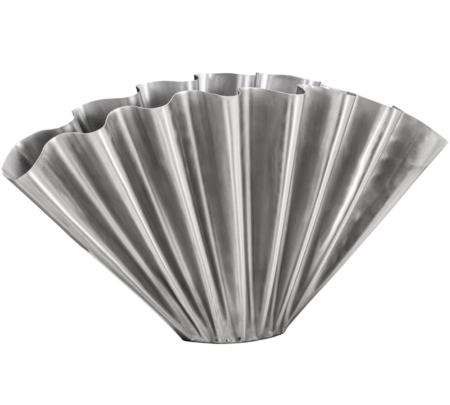 Flood vase, Børstet Sølvfinish - H30 cm