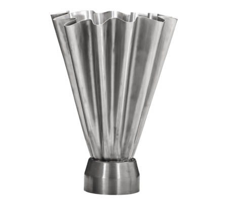 Flood vase, Børstet Sølvfinish - H33 cm