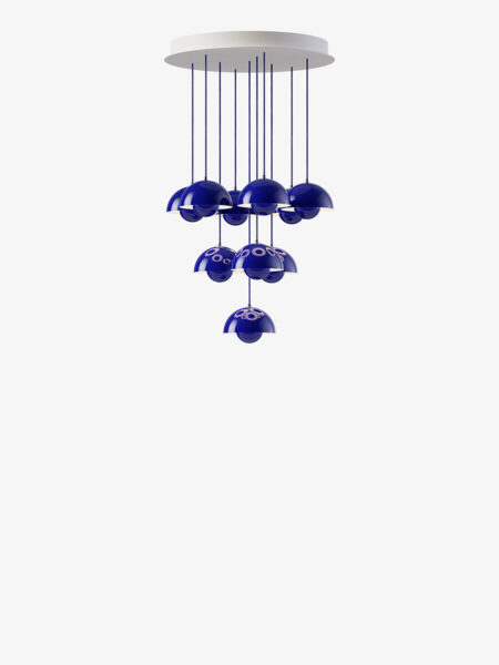 Flowerpot Chandelier VP10, 10 pendants fra Andtradition (Matt white)