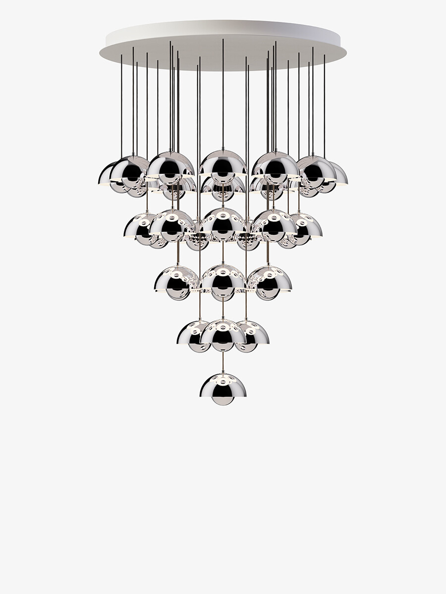 Flowerpot Chandelier VP10, 31 pendants fra &Tradition (Matt black) Flowerpot Chandelier VP10, 31 pendants fra &Tradition (Matt black)