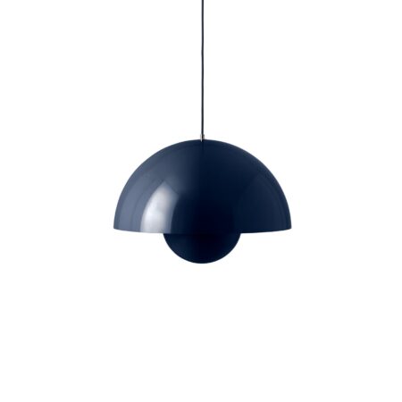 Flowerpot VP2 hængelampe, Ø 50 cm, stålblå - &TRADITION - Stue - Design - Aluminium - Med skærm