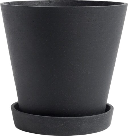 Flowerpot With Saucerx-large-black