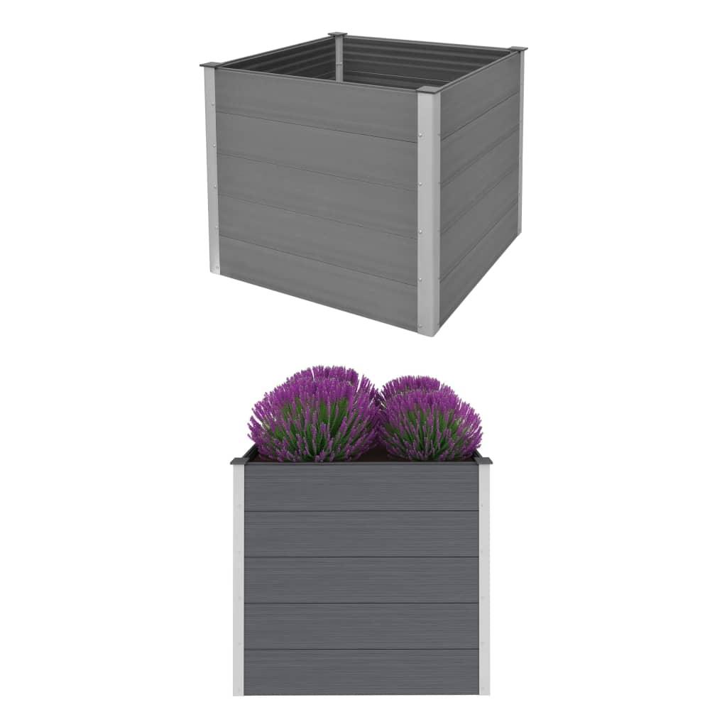 Forhøjet plantekasse 100x100x91 cm grå WPC Forhøjet plantekasse 100x100x91 cm grå WPC
