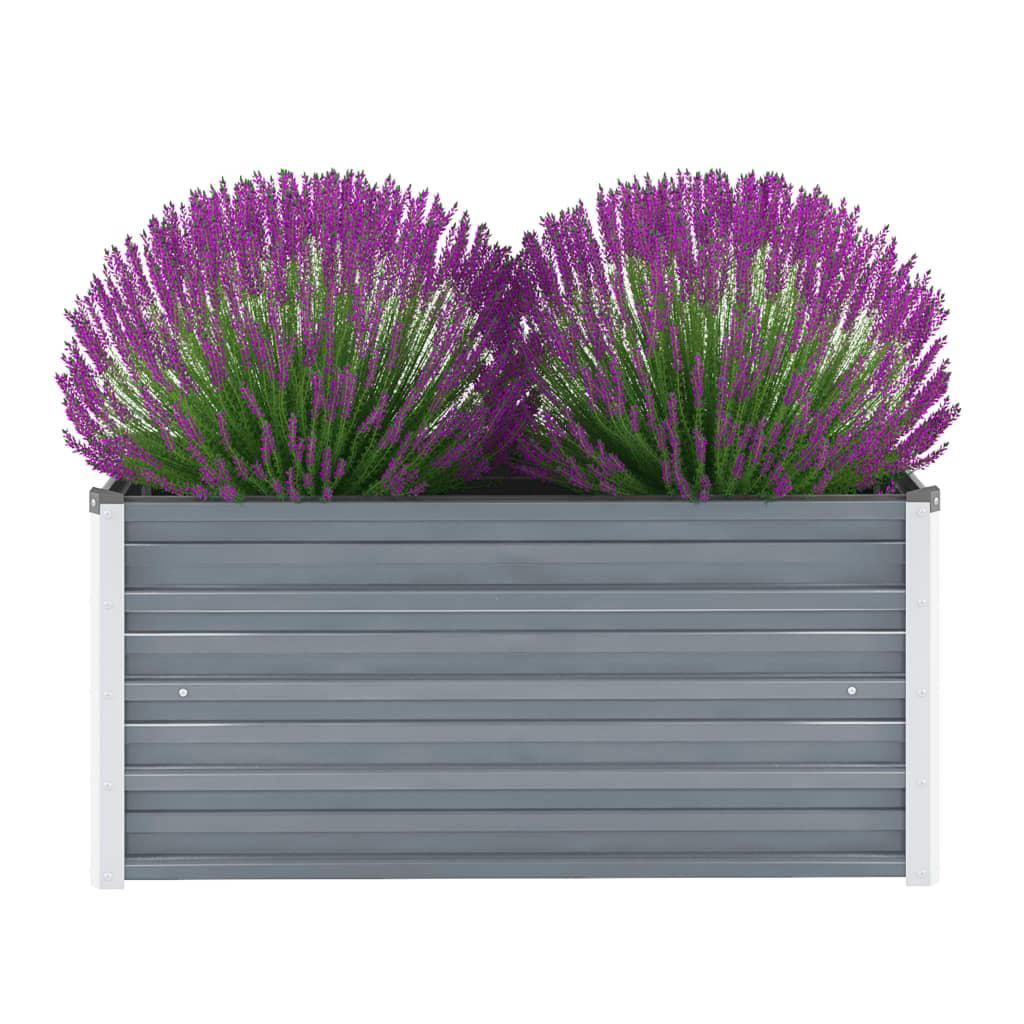 Forhøjet plantekasse 100x40x45 cm galvaniseret stål grå Forhøjet plantekasse 100x40x45 cm galvaniseret stål grå