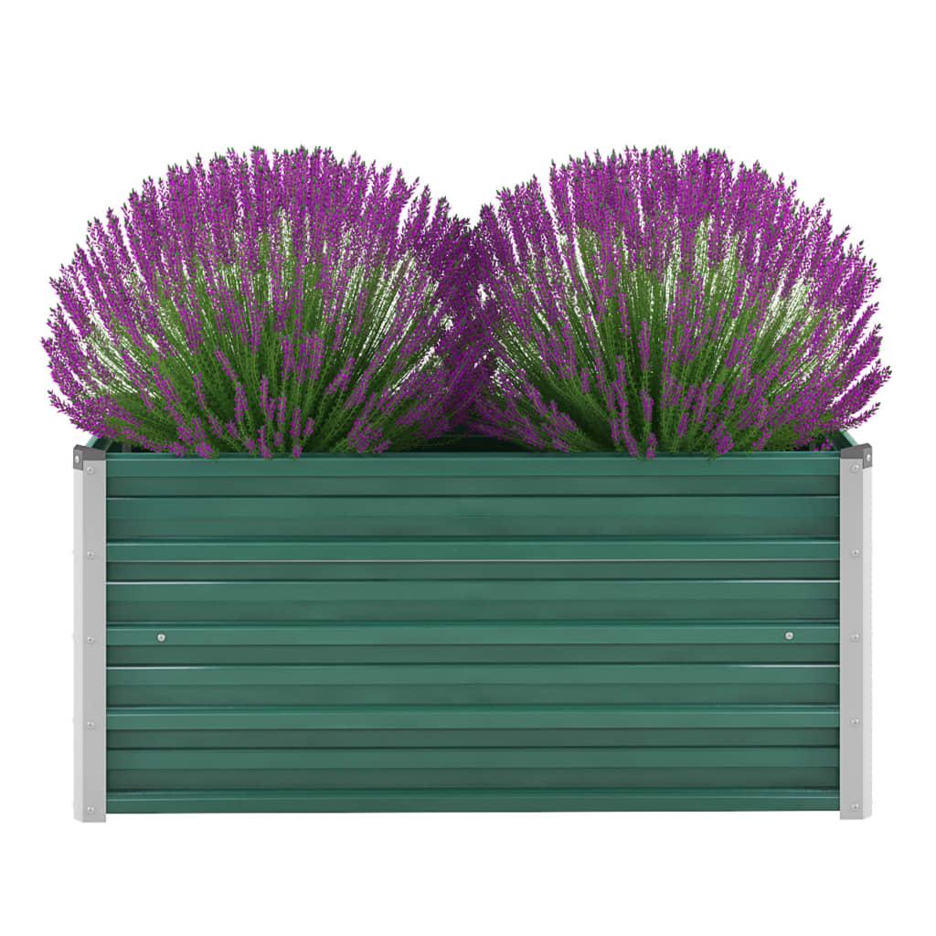 Forhøjet plantekasse 100x40x45 cm galvaniseret stål grøn Forhøjet plantekasse 100x40x45 cm galvaniseret stål grøn