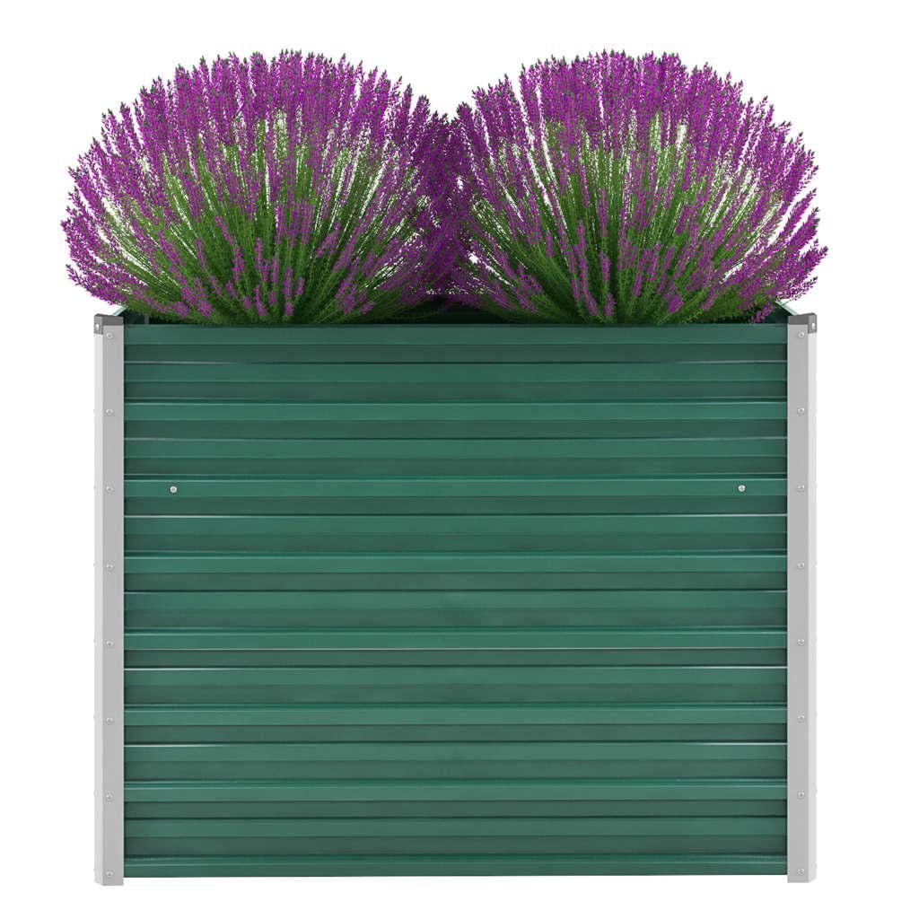 Forhøjet plantekasse 100x40x77 cm galvaniseret stål grøn Forhøjet plantekasse 100x40x77 cm galvaniseret stål grøn