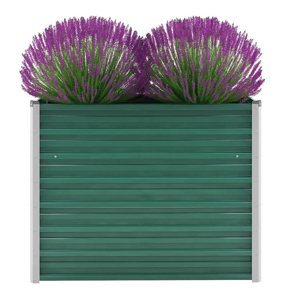 Forhøjet plantekasse 100x40x77 cm galvaniseret stål grøn Forhøjet plantekasse 100x40x77 cm galvaniseret stål grøn